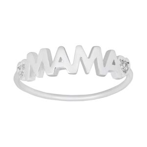 LC Lauren Conrad silver tone Mama ring size 9